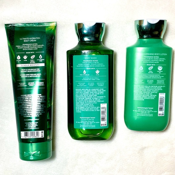Bath & Body Works Vanilla Bean Noel - Body Wash, Body Lotion, & Body Crème Set - Picture 2 of 3